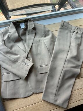 RAFAEL tan boys suit and vest set 3T